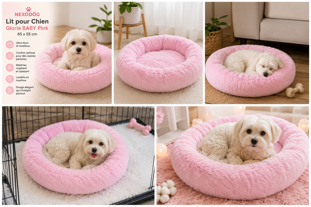 Lit pour Chien Nexodog® Gloria BABY PINK